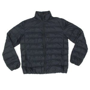 Muji Dark Blue Down Quilted Puffer Jacket Lighweight Men's size M - 917